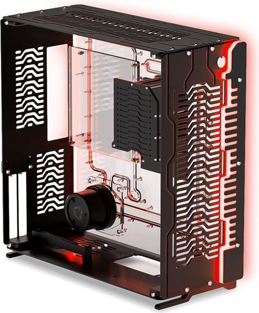 Singularity Computers Wraith ITX/DTX - schwarz Gehäuse für Wasserkühlung in Schwarz