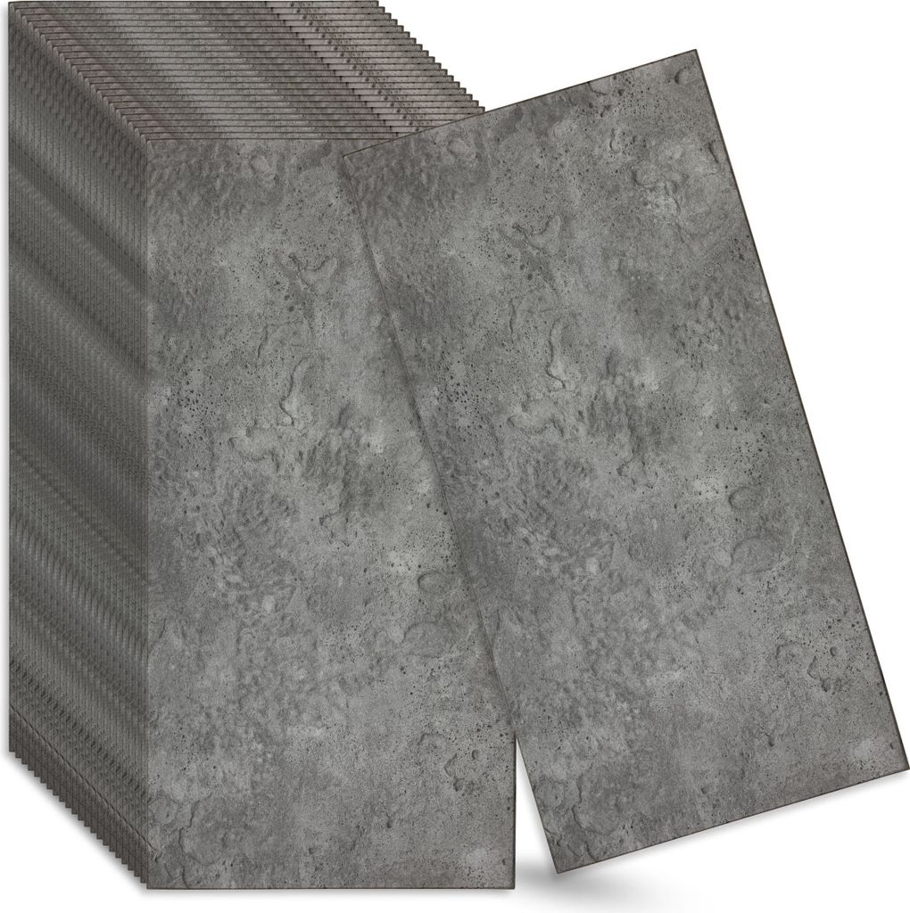 Verdico | 3D Wandpaneele Polystyrol - Grau - 100x50 Cm - Architektonischer Beton - 24 Stück - 12 m2 - Deckenpaneele