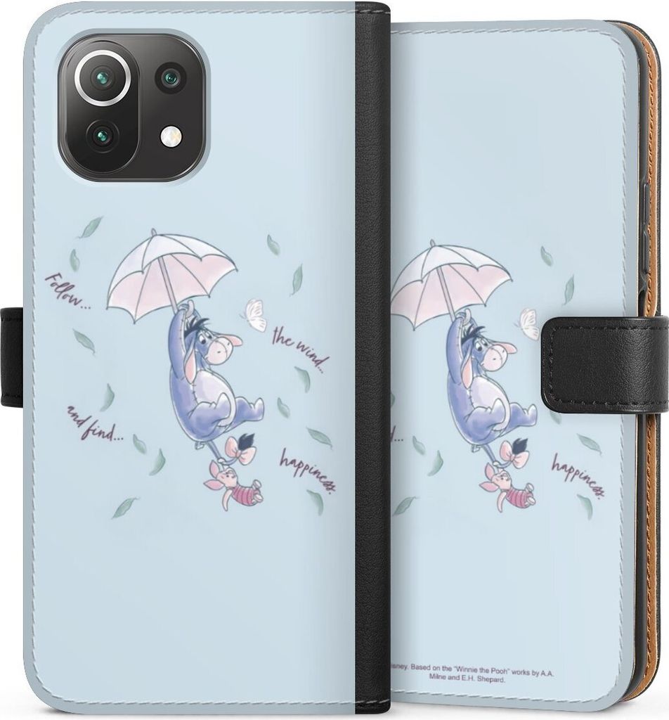DeinDesign Klapphülle für Xiaomi Mi 11 Lite 5G NE Handytasche Lederhülle Tasche Disney Offizielles Lizenzprodukt Winnie Puuh I-Aah