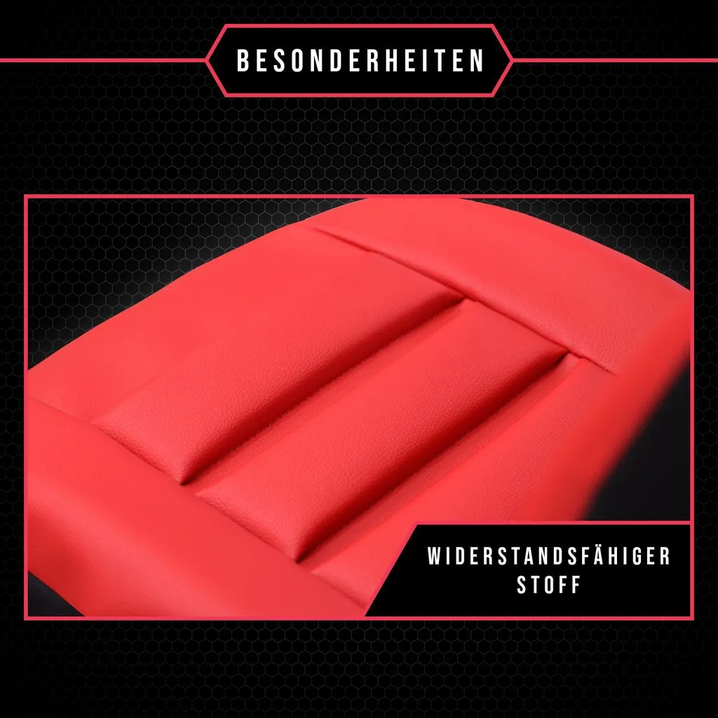 Coprisedili Auto Universali Alfa Romeo Giulia Rossi - Look Sportivo Premium - 2