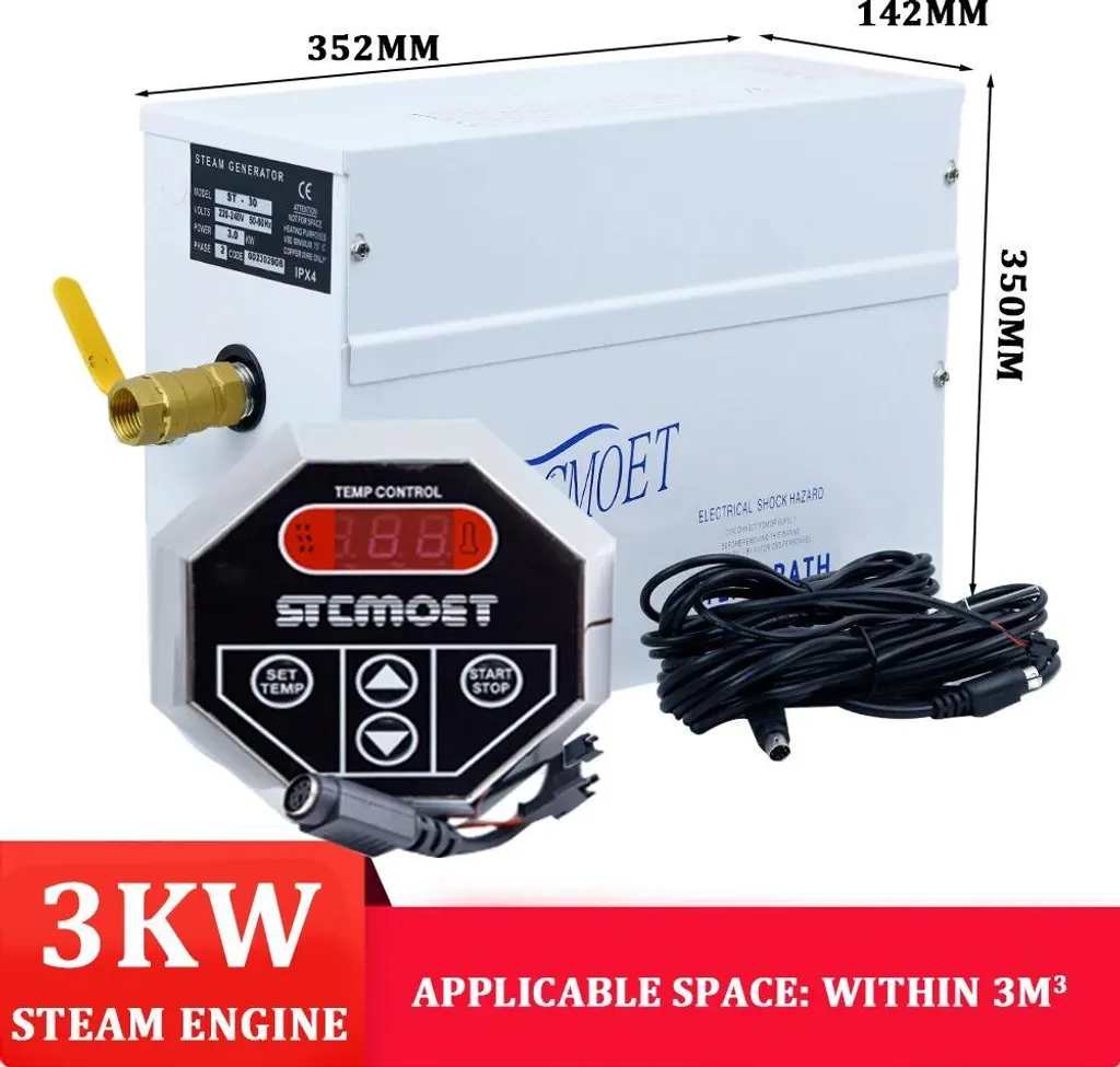 Poêle Sauna Électrique ST30 3KW 220V avec Commande Numérique Externe - 2