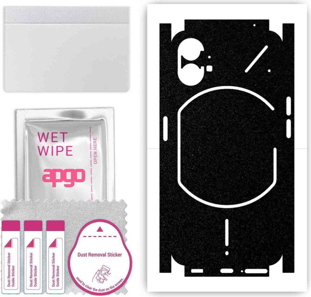 apgo Rückseite + Seiten Schutzfolie, Skin, kompatibel mit Nothing Phone 1, Hinten Displayschutzfolie aus Vinylfolie, kratzfest, einfache Montage -...