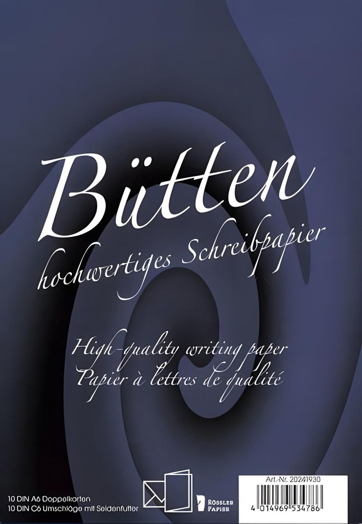 Doppelkarten A6/ BU C6 Bütten, 10er PG weiß Produktbild 