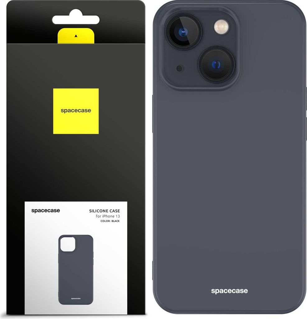 Spacecase Silikonhülle iPhone 13 schwarz
