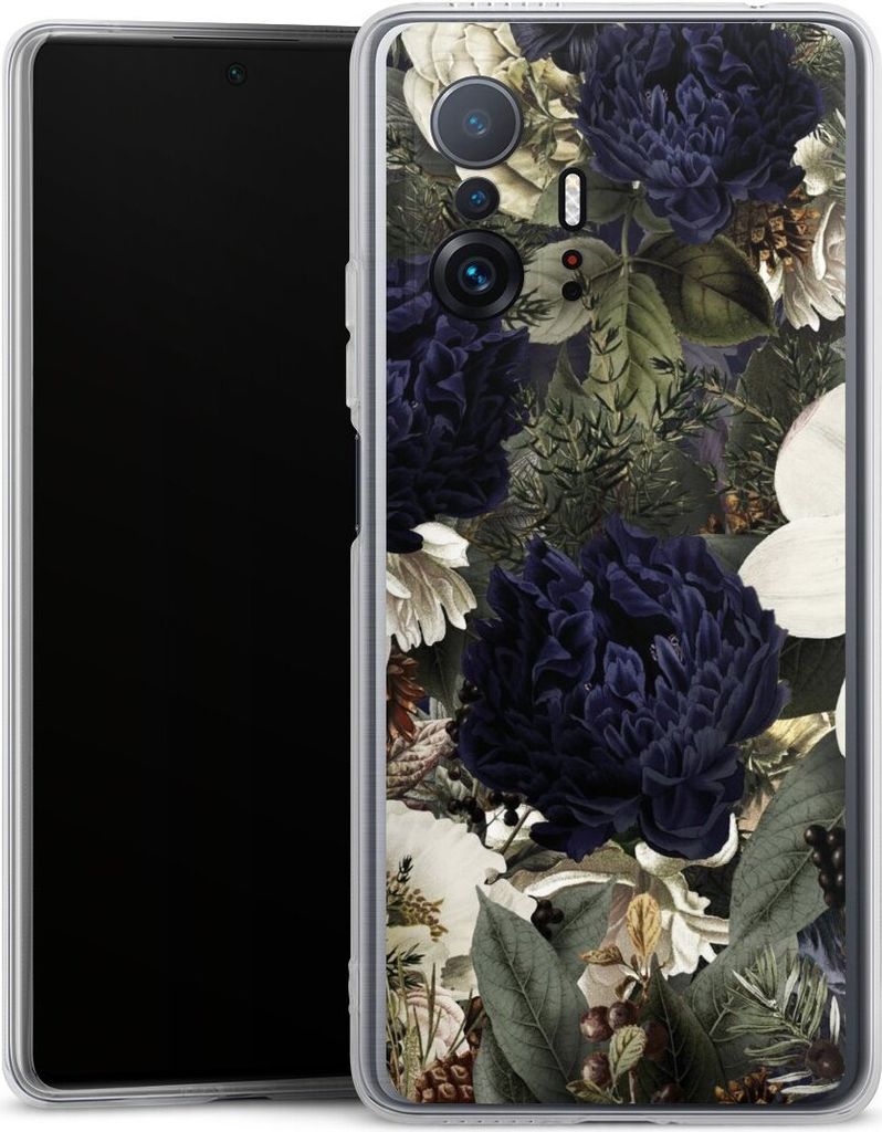 DeinDesign Handyhülle für Xiaomi 11T 5G Silikon Hülle Case Smartphone Schutzhülle Blumen Utart Vintage