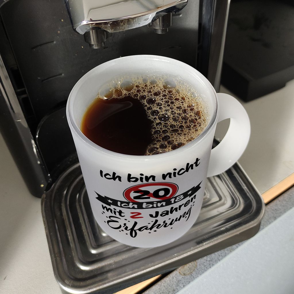 20. Geburtstag Glas Tasse mit lustigem Spruch: 18 mit Produktbild 7