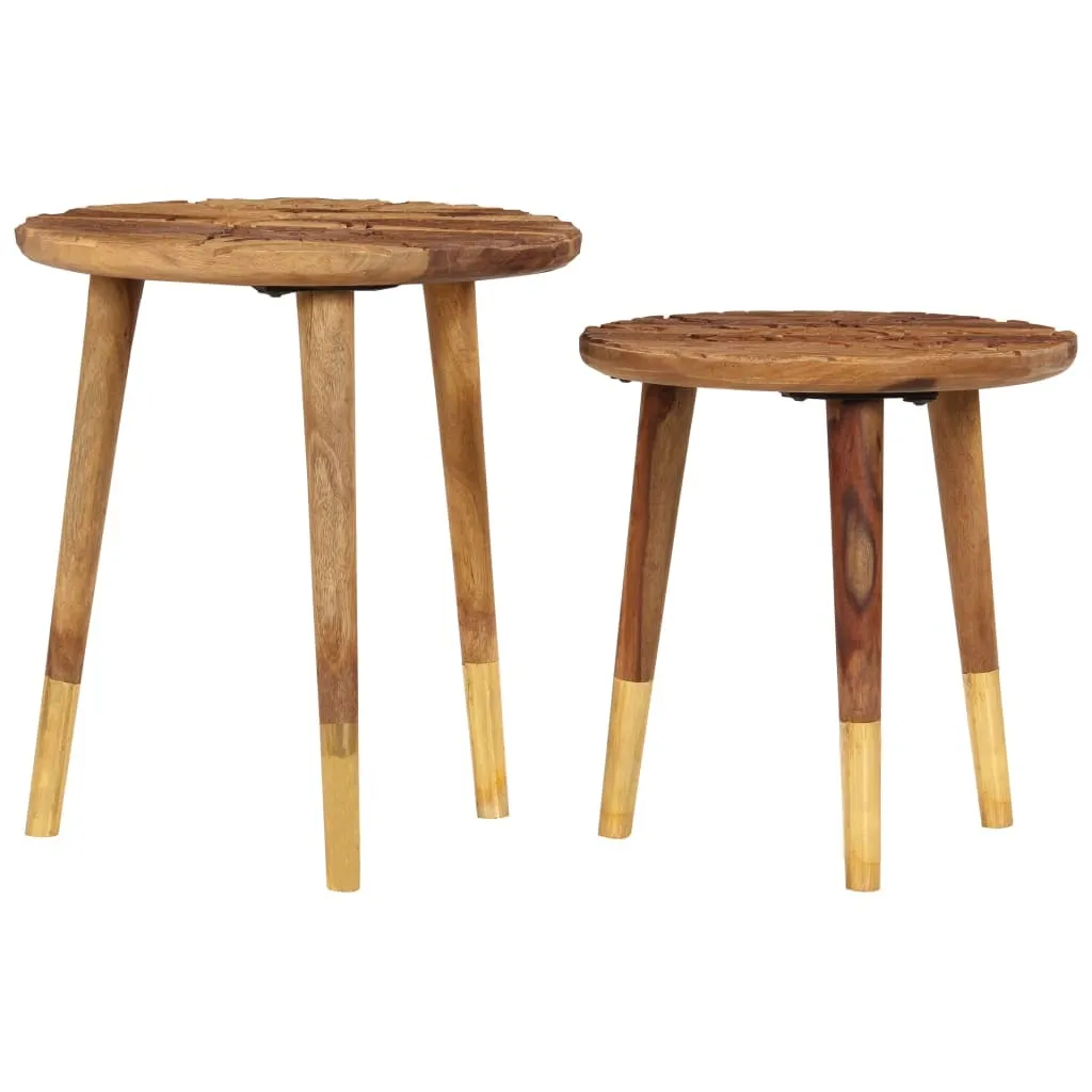 Duo de tables basses bois massif stables pour en finir avec le mobilier fragile