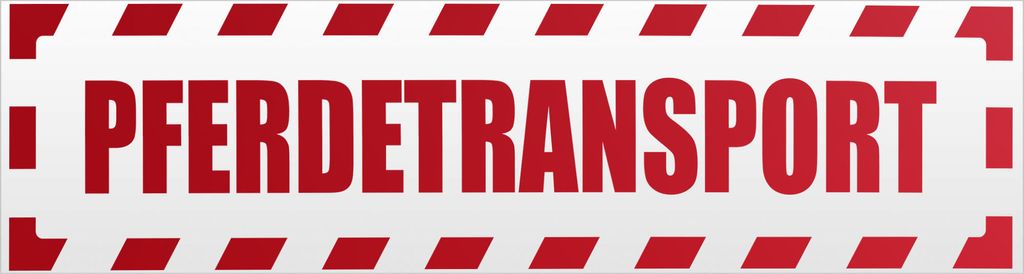 Kiwistar Pferdetransport gestreift Magnetschild Schild magnetisch - 20cm Rot - reflektierend - Magnetfolie für Auto PKW Kfz