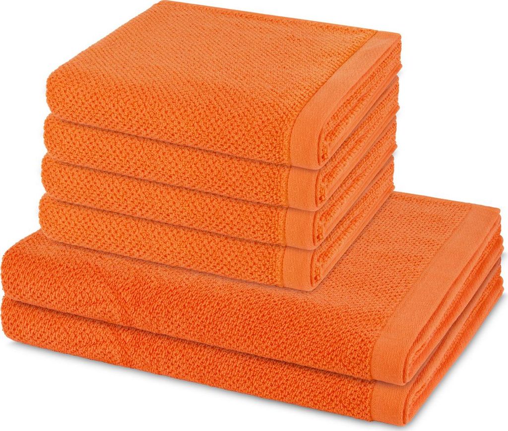 Möve Bliss 4 X Handtuch 2 X Duschtuch im Set Extra weich und hautfreundlich, Perlstruktur mit Massageeffekt, Moderner breiter Saum mit Aufhänger