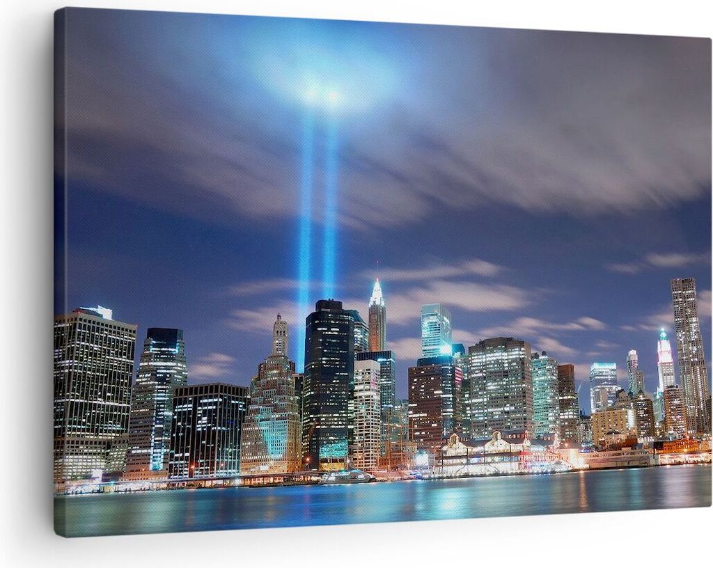 Bild auf Leinwand - Leinwandbild - Wolkenkratzer Lichter Produktbild 