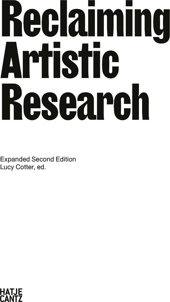 Reclaiming Artistic Research