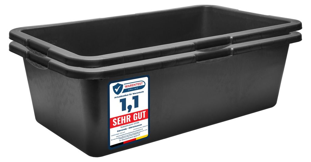 Garronda Bac à mortier 2 Pack 40 L Rectangulaire Bac à Image du produit 
