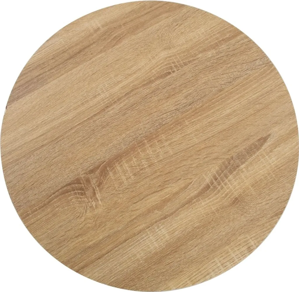Tavolo da Bar VidaXL 50 cm Marrone Chiaro - Piano Spesso 38mm Acciaio