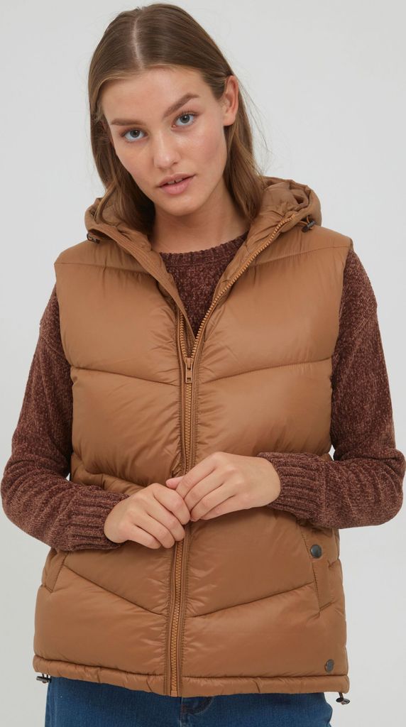 OXMO OXTabita Damen Weste Steppweste Outdoor Weste mit hochabschließendem Kragen gefüttert