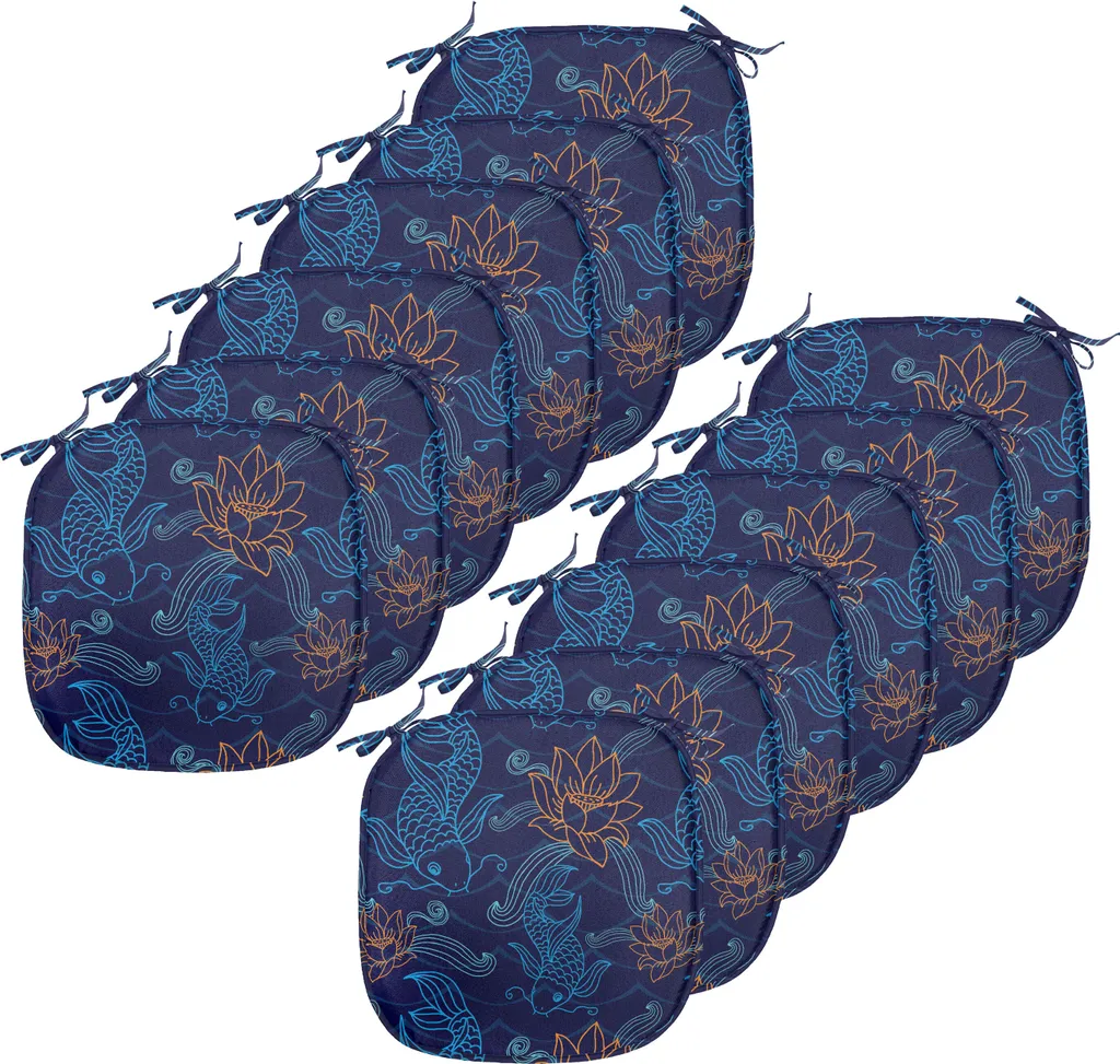 Coussin d'Assise 40x40 pour Chaise de Cuisine Imperméable Lot de 12