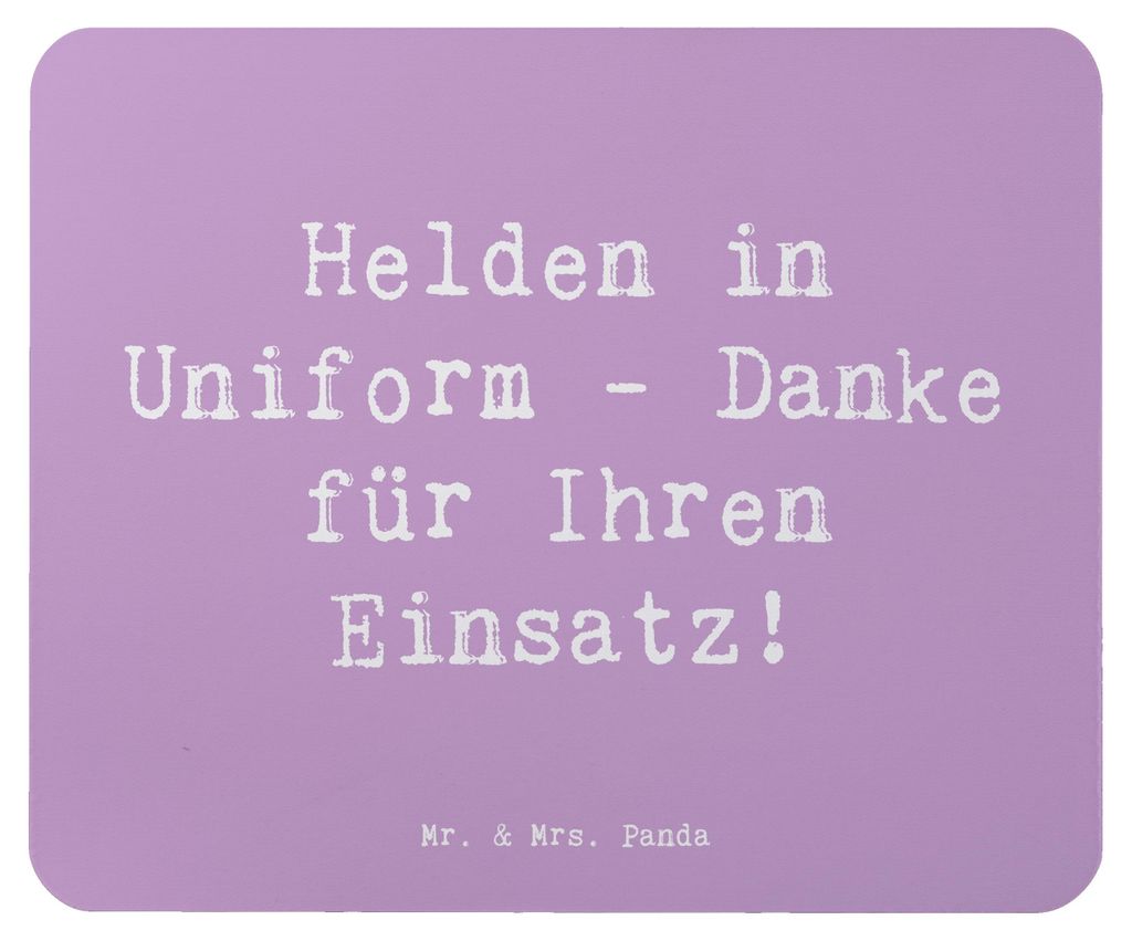 Mr. & Mrs. Panda Mauspad Spruch Polizist Held - Lavendeltraum - Geschenk, pc mousepad, Mouse Pad, Dienst, Danke sagen, Bedanken, Mutig, Wertschätz...