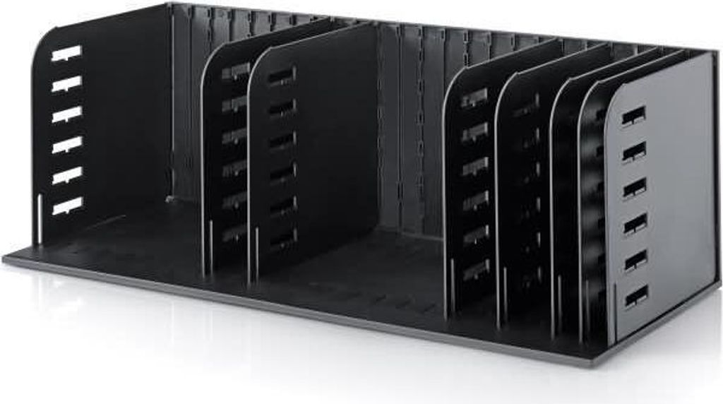 Multifunktionsablage styrorac 8 Trennwände schwarz/schwarz