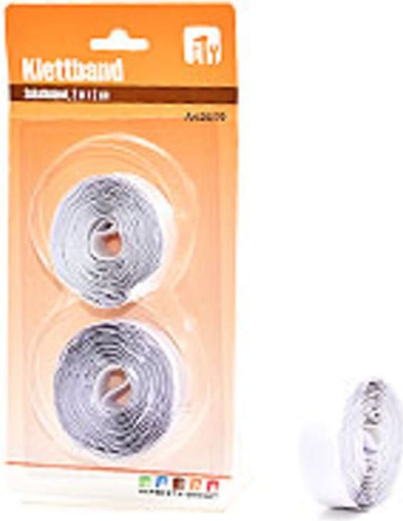 Vielseitiges Klettband selbstklebend 2000mm x 20mm in Weiß Produktbild 