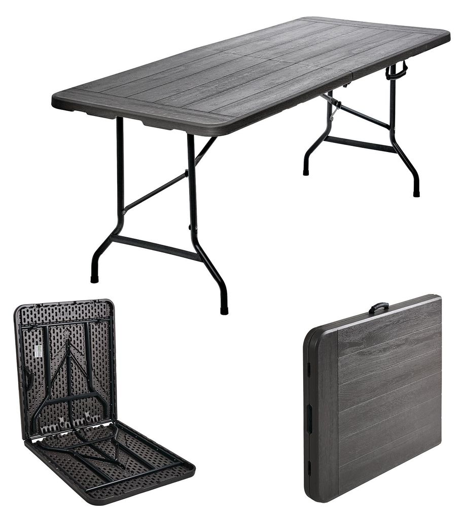 Buffettisch Klapptisch 180 x 75 cm Holzoptik klappbar Produktbild 