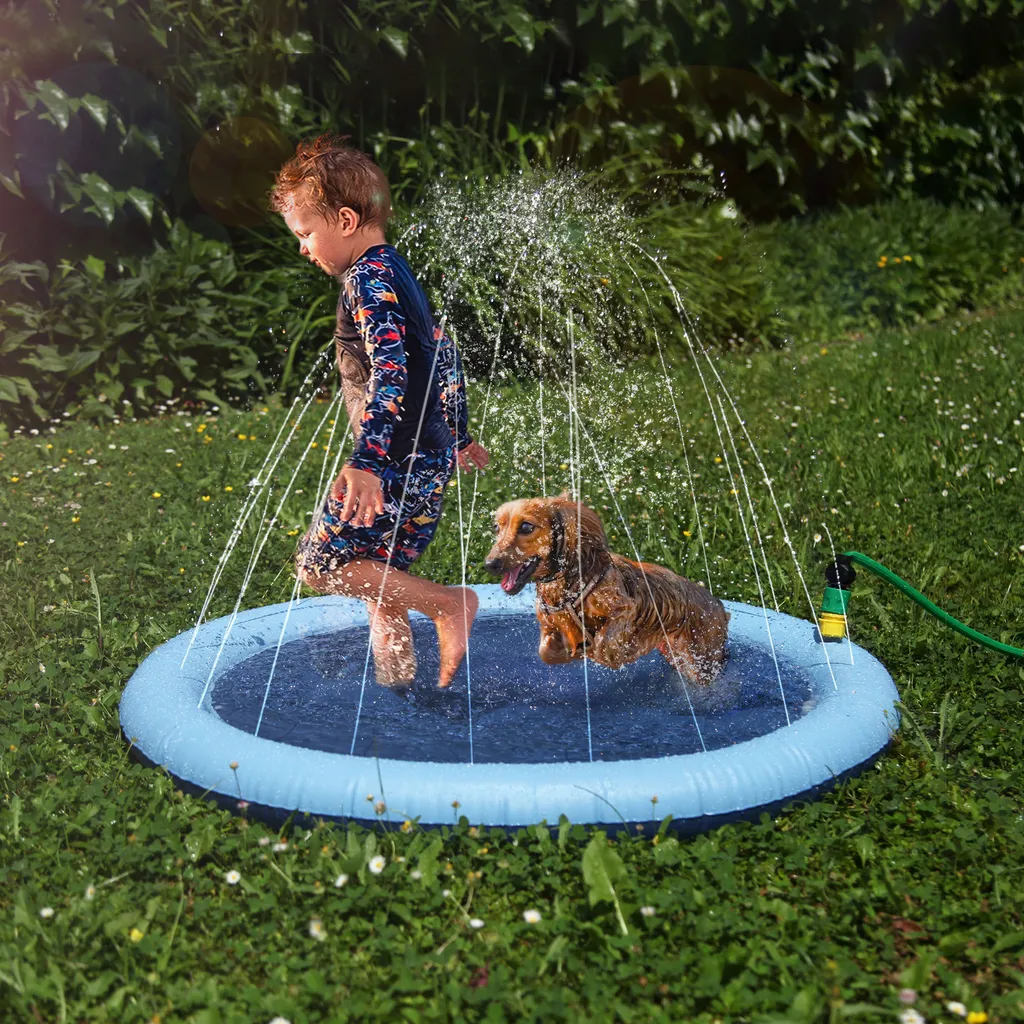 Tappeto Splash Pad 100cm: Divertimento Estivo per Cani e Bimbi