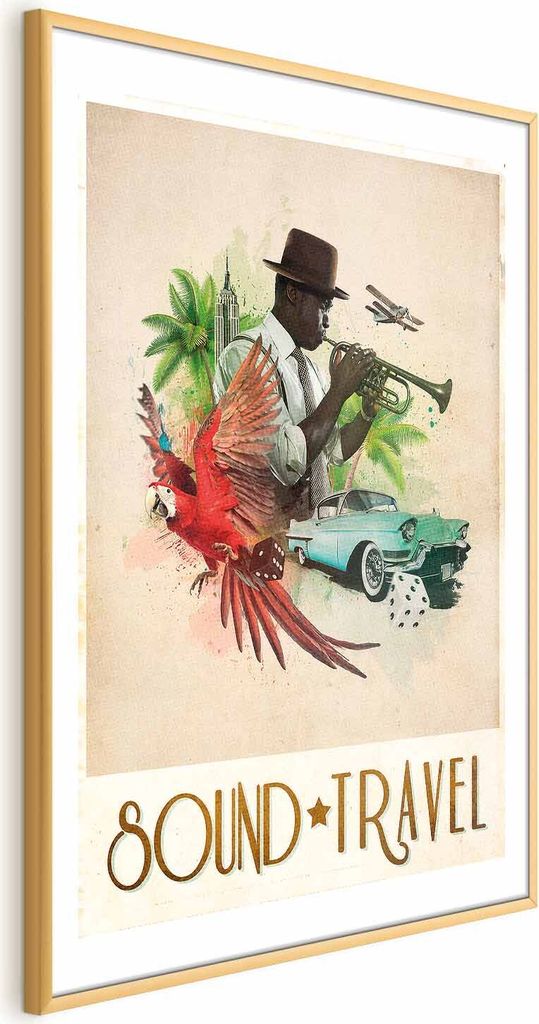 Posterpapier Poster - Sound Travel 40x60 cm Text i-A-0157-ao-a