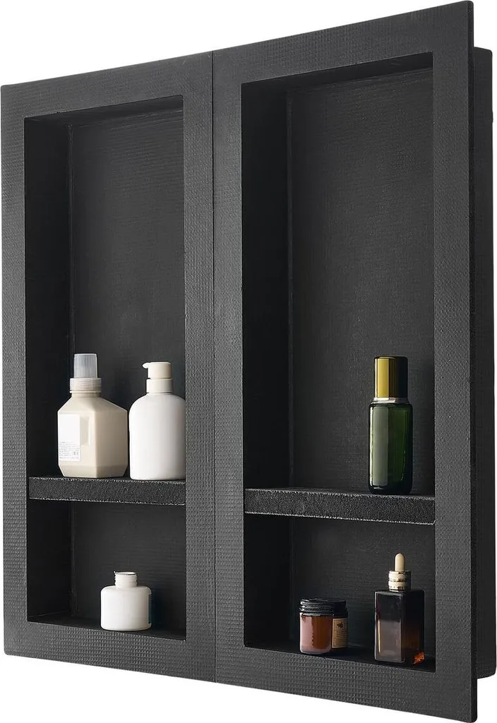 Nicchia Doccia da Incasso 40x81 cm Doppio Ripiano XPS | Arredo Bagno