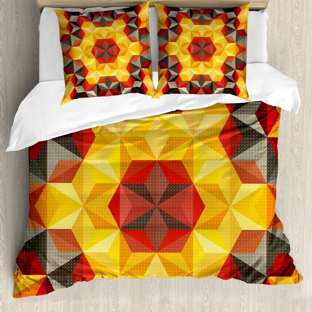 Set Letto Moderno ABAKUHAUS Geometrico - Microfibra Anallergica