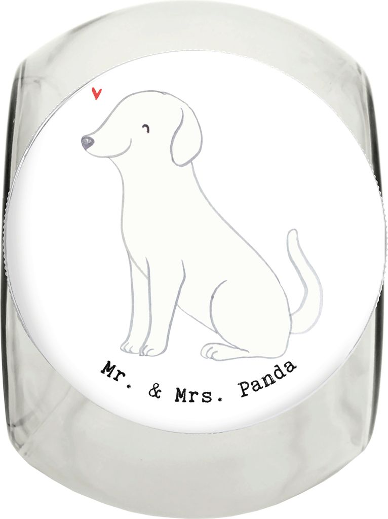 Mr. & Mrs. Panda Bonbonglas Labrador Moment L 870ml - Weiß - Geschenk, aufbewahrungsglas, Glasdose, Keksdose, Vorratsglas, Dose