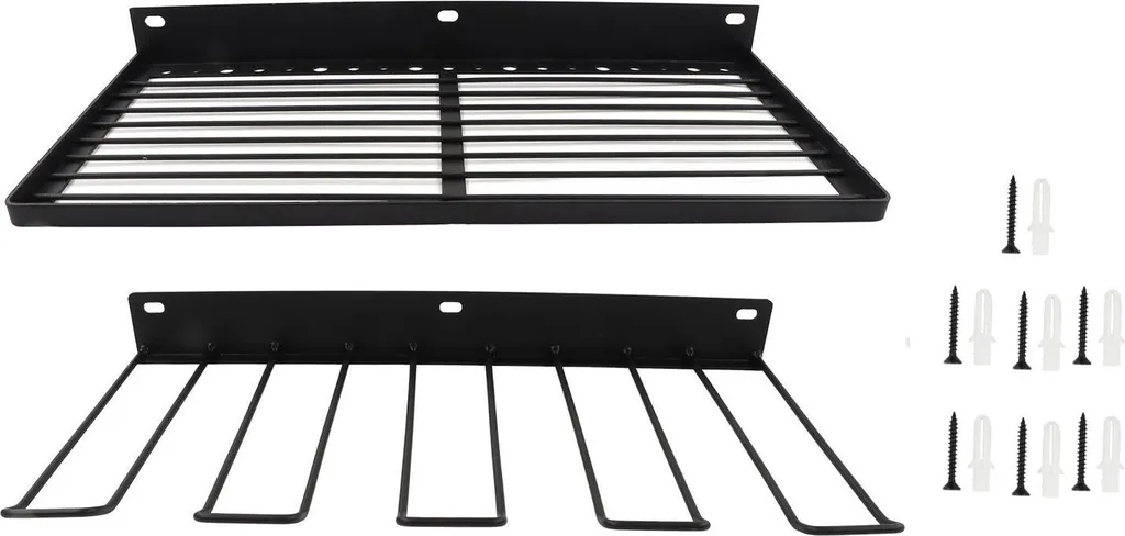 Organisateur d'outils mural avec support pour 4 perceuses en acier noir