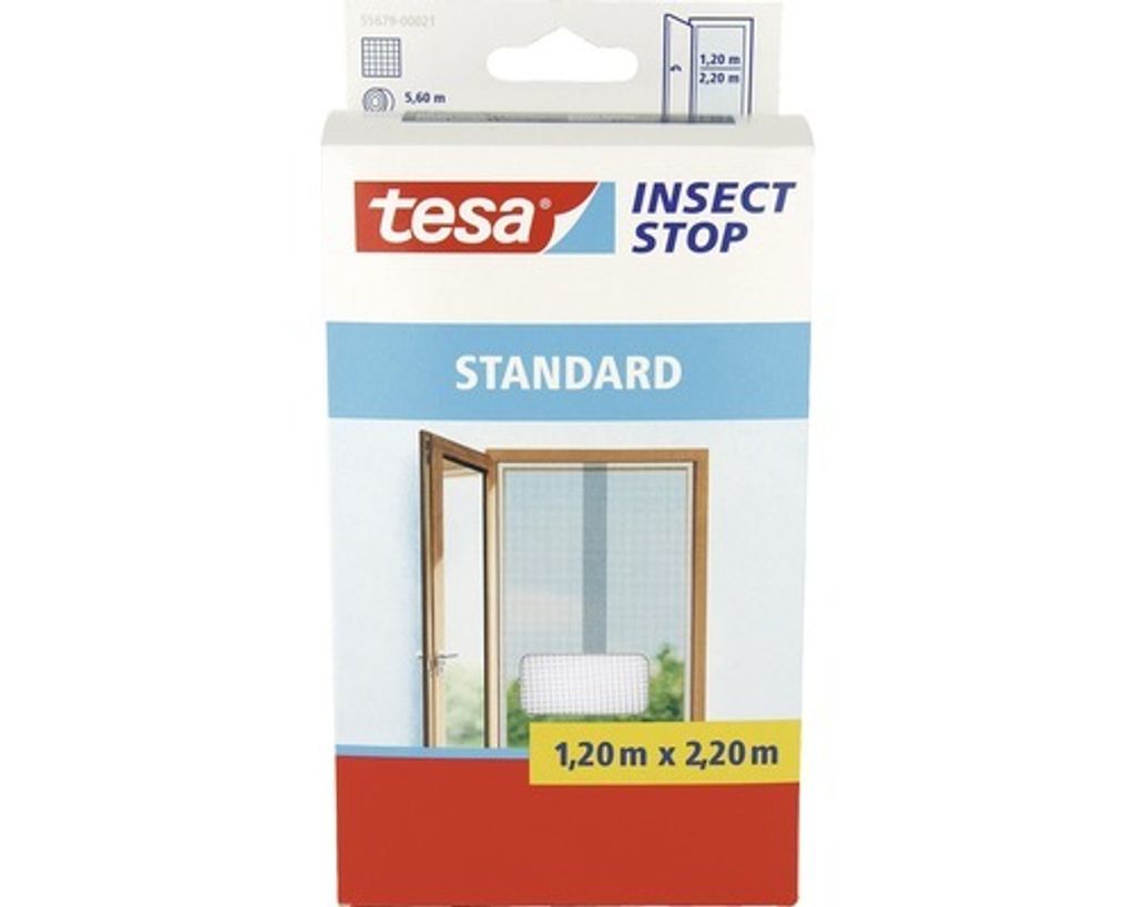 tesa Fliegengitter STANDARD fr Tren, 2 x is 0.65 m x 2.20 m Image du produit 