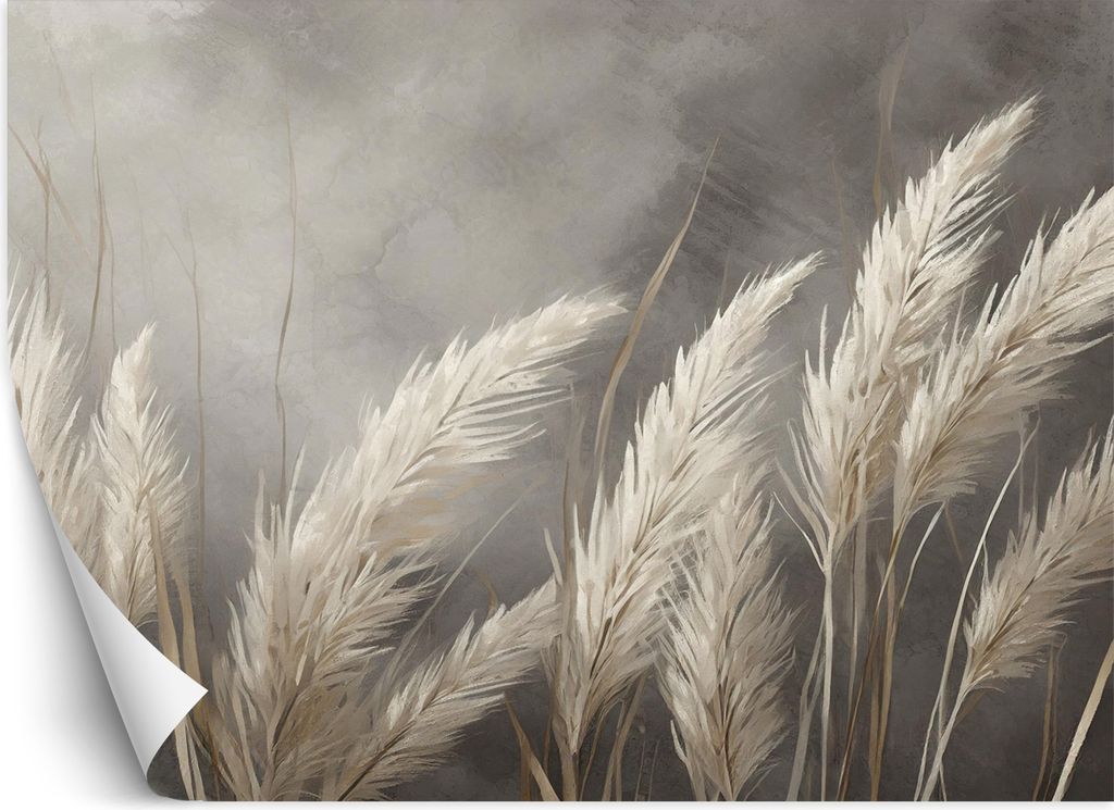 Fototapete Feeby Gras Natur Botanik Botanicals Grasblätter Pflanzen 450x315 cm
