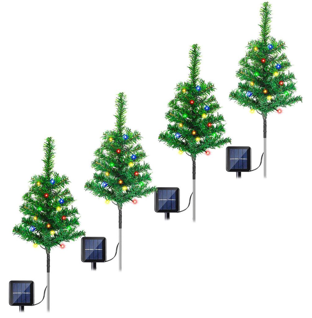 Vigevee Solar Weihnachtsbeleuchtung 4er Set Weihnachtsbäume Produktbild 