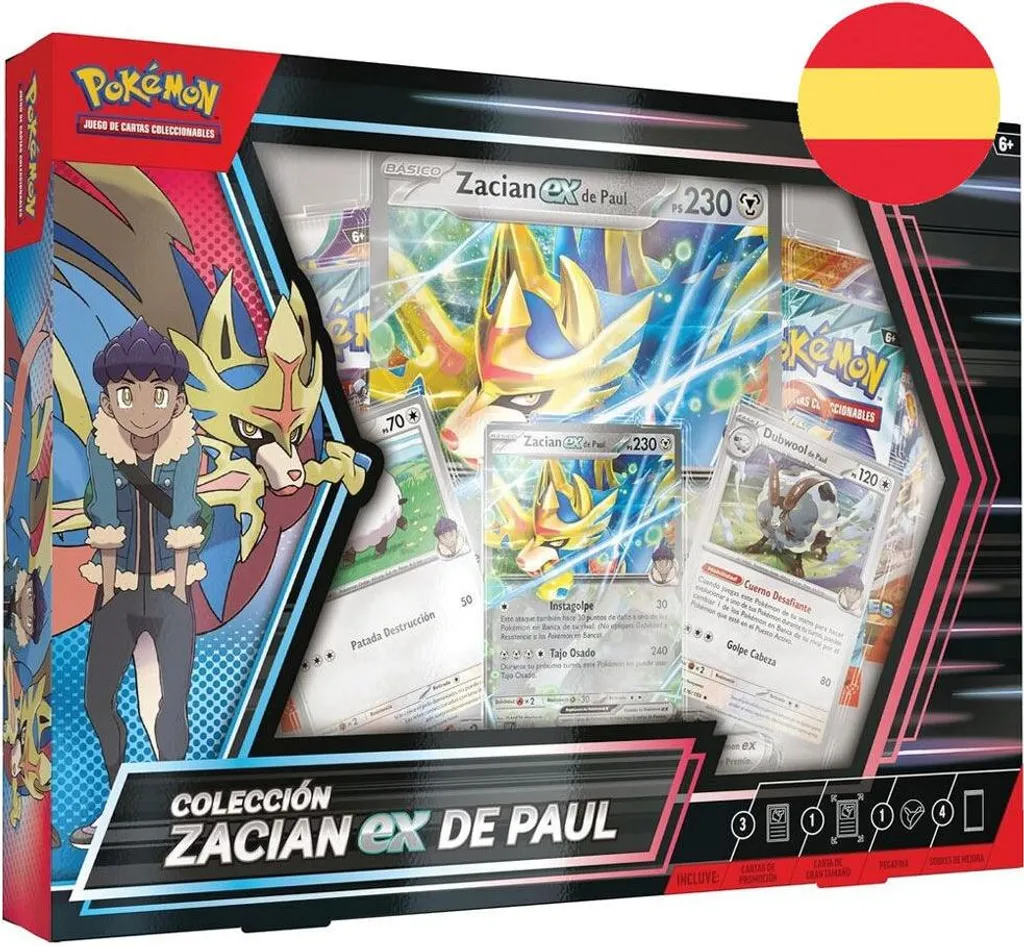 Trouvez des Cartes Rares avec le Coffret Pokémon Zacian Ex en Espagnol