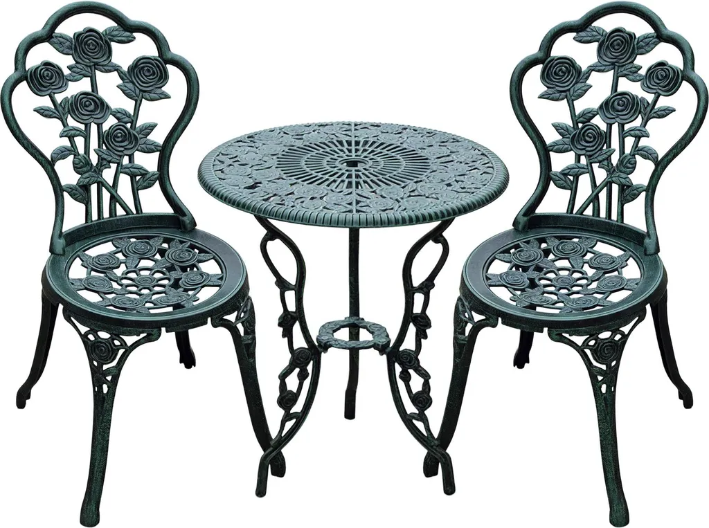 Ensemble Table et Chaises de Balcon pour Coin Repas Extérieur Rétro
