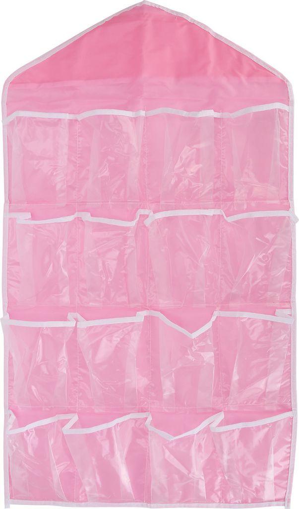 Wandhängende Organizer für Schränke, Türhänger, Aufbewahrungstasche, Hängeregale, Taschen für Schlafzimmer und Wohnzimmer, Rosa