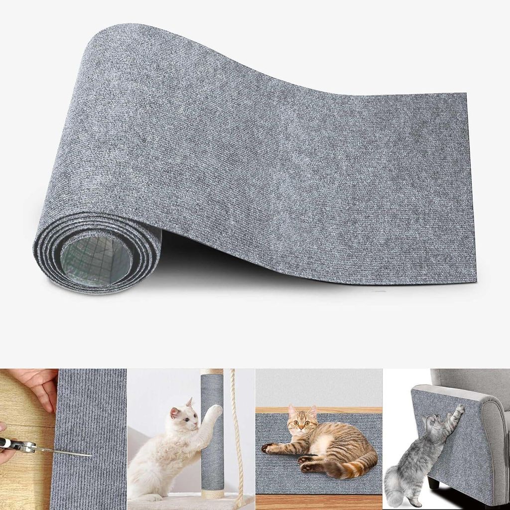 Selbstklebend Katzenkratzmatte 40x200cm,DIY Kratzbretter Produktbild 
