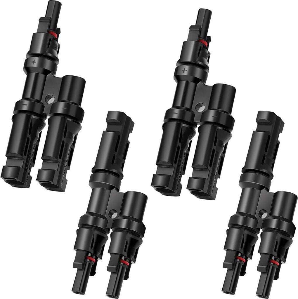 Solar Y Stecker PV Stecker Solarkabel Y-Verteiler 6mm2 fš¹r Parallelschaltung Abzweigbuchsen Solarstecker M?nnlich/Weiblich, IP67 Wasserdicht (2 ...