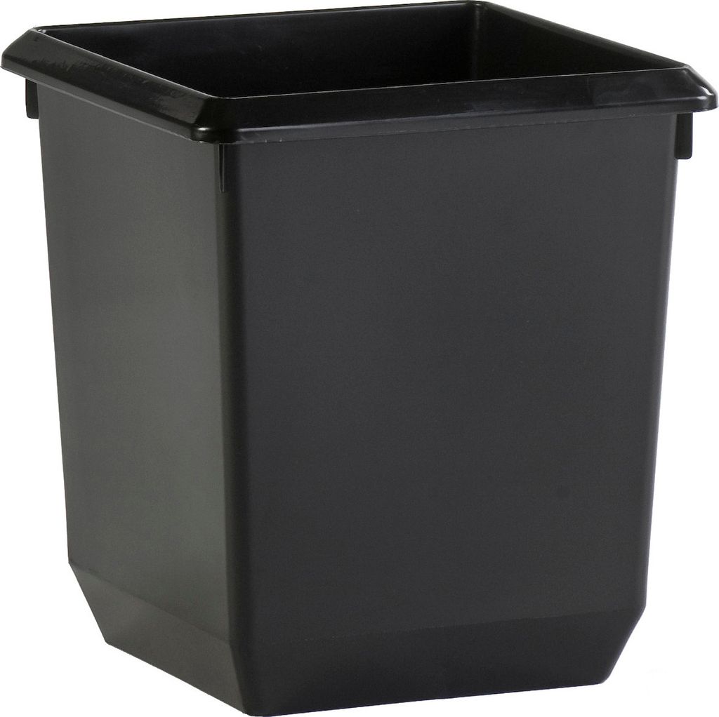 VEPA -Mülleimer - Papierkasten Plastik Quadrat S 31cm High Black | 1 Stück