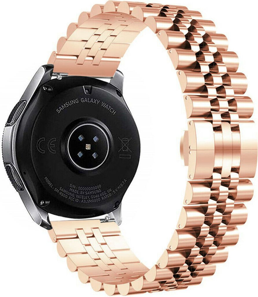 Strap-it Stahlarmband Jubilee - Kompatibel mit Samsung Galaxy Watch 3 Armband 41mm Ersatzarmband Edelstahl - Faltschließe - Hochwertiges Material ...