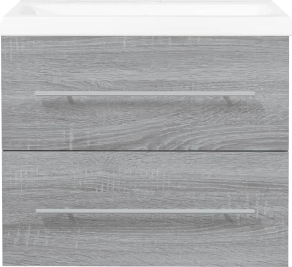 Meuble sous-lavabo avec vasque intégrée pour salle de bain Gris