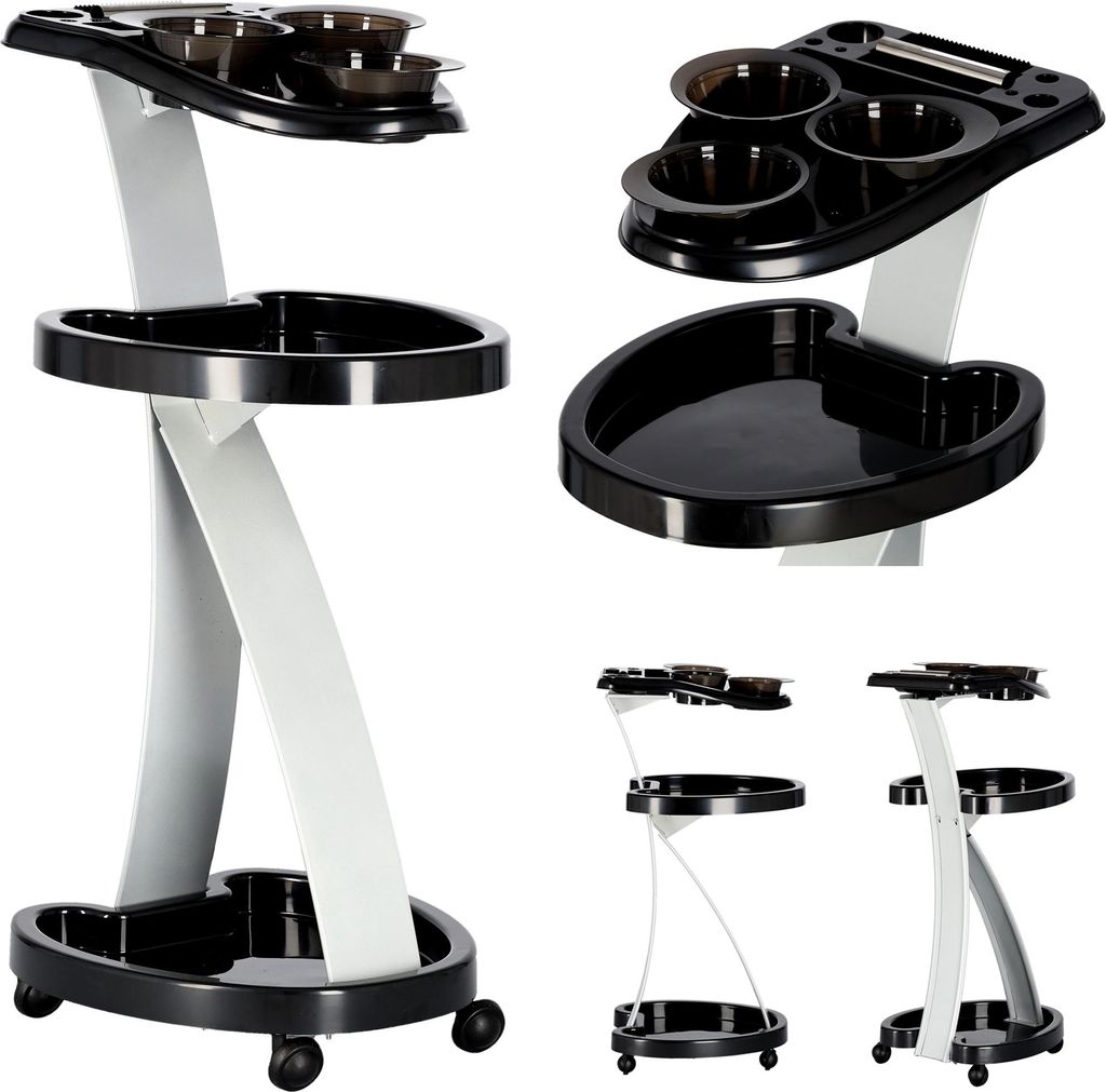 Friseurhilfe Rollwagen Beistelltisch mit Rädern zum Färben X200 zum Kosmetiksalon Tisch auf Stativ