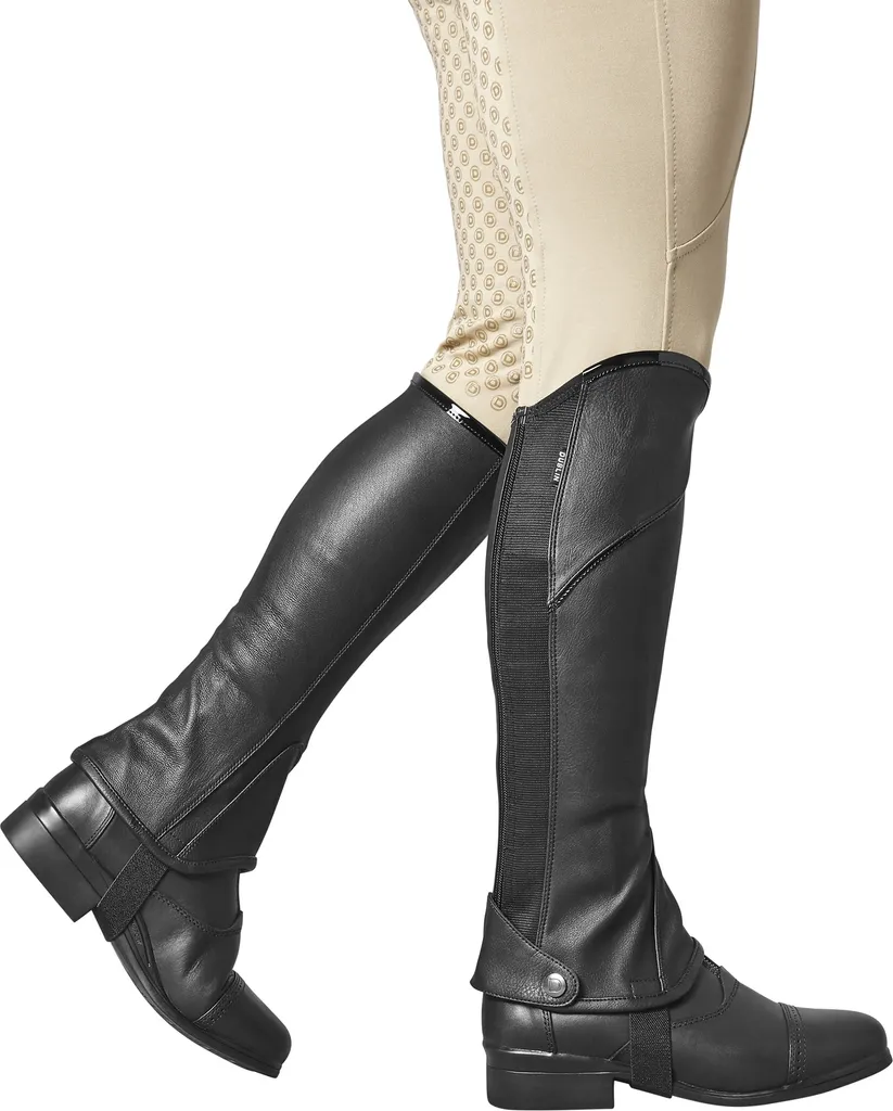 Mini-chaps d'équitation Dublin Stretch Fit WB569 Noir pour jeunes cavaliers