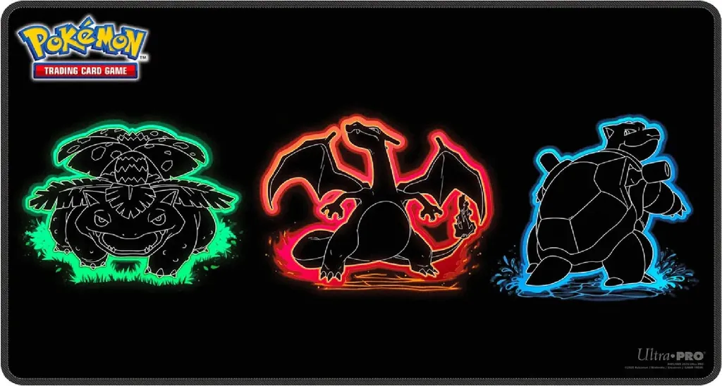 Tapis de jeu PKM Neon Kanto - Finis les Glissements et l'Usure des Cartes