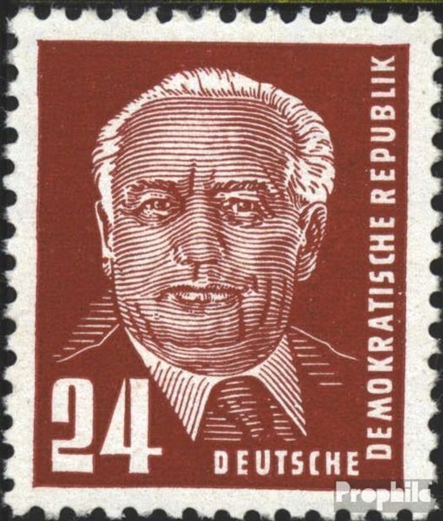 Briefmarken DDR 1952 Mi 324z a X II postfrisch Präsident Wilhelm Pieck (II)