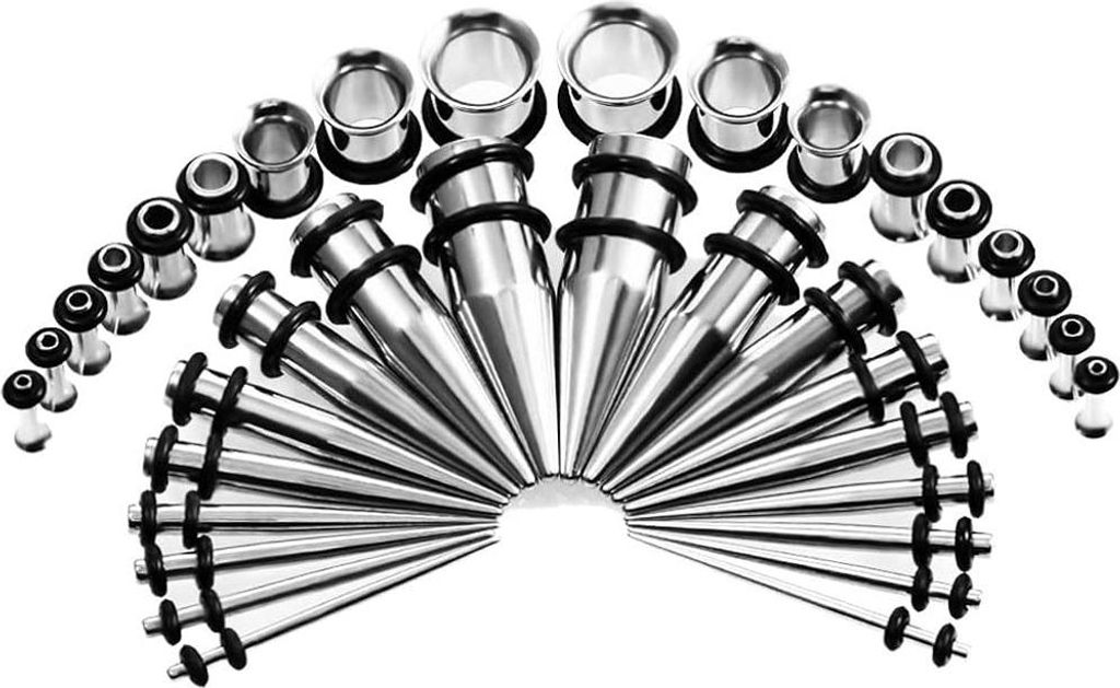 Ušní roztahovák Sada z nerezové oceli 36ks 1,6 mm-10 mm Obrázek produktu 
