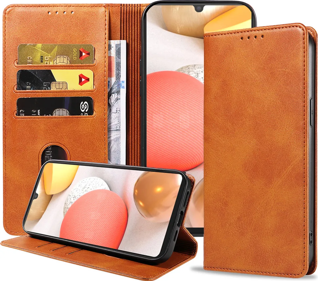 Cover Samsung Galaxy A42 5G Smartphonics Marrone Wallet Leather Case