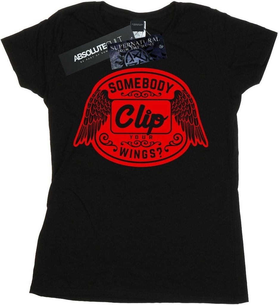 Supernatural - "Clip Your Wings" T-Shirt für Damen BI40653 (XXL) (Schwarz)