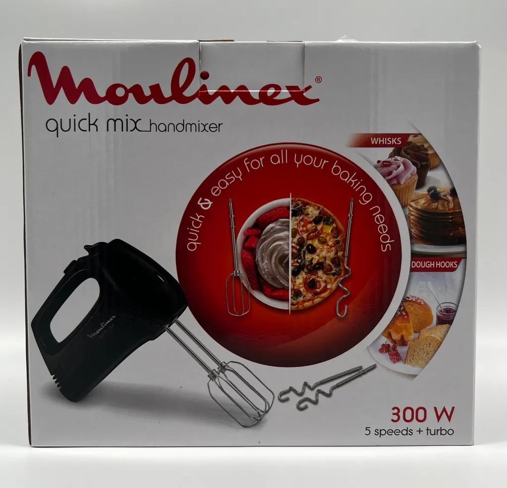 Moulinex HM3108B1 Quick Mix Batteur à main 300W noir avec 5 vitesses