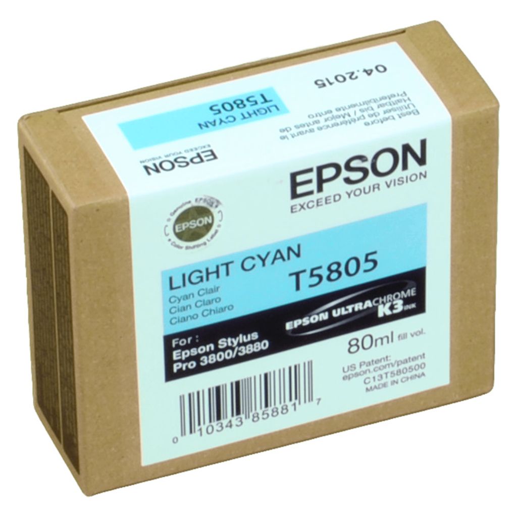 Epson Singlepack Light Cyan T580500, Cyan, Tinte auf Produktbild 