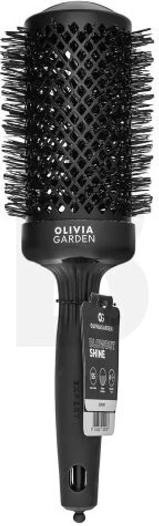 Olivia Garden Expert Blowout Shine Black 55 mm Brosse Ronde Céramique